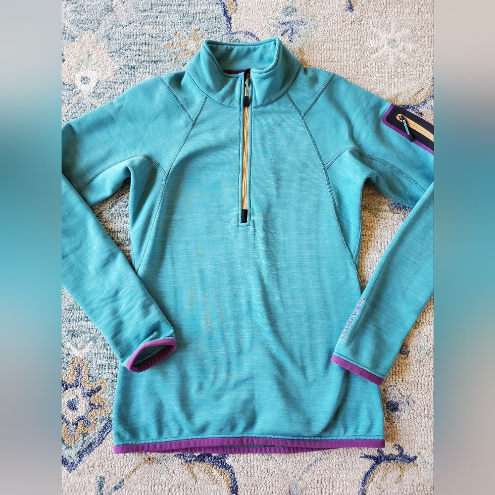 Burton AK Polartec Midlayer Teal Pullover Small